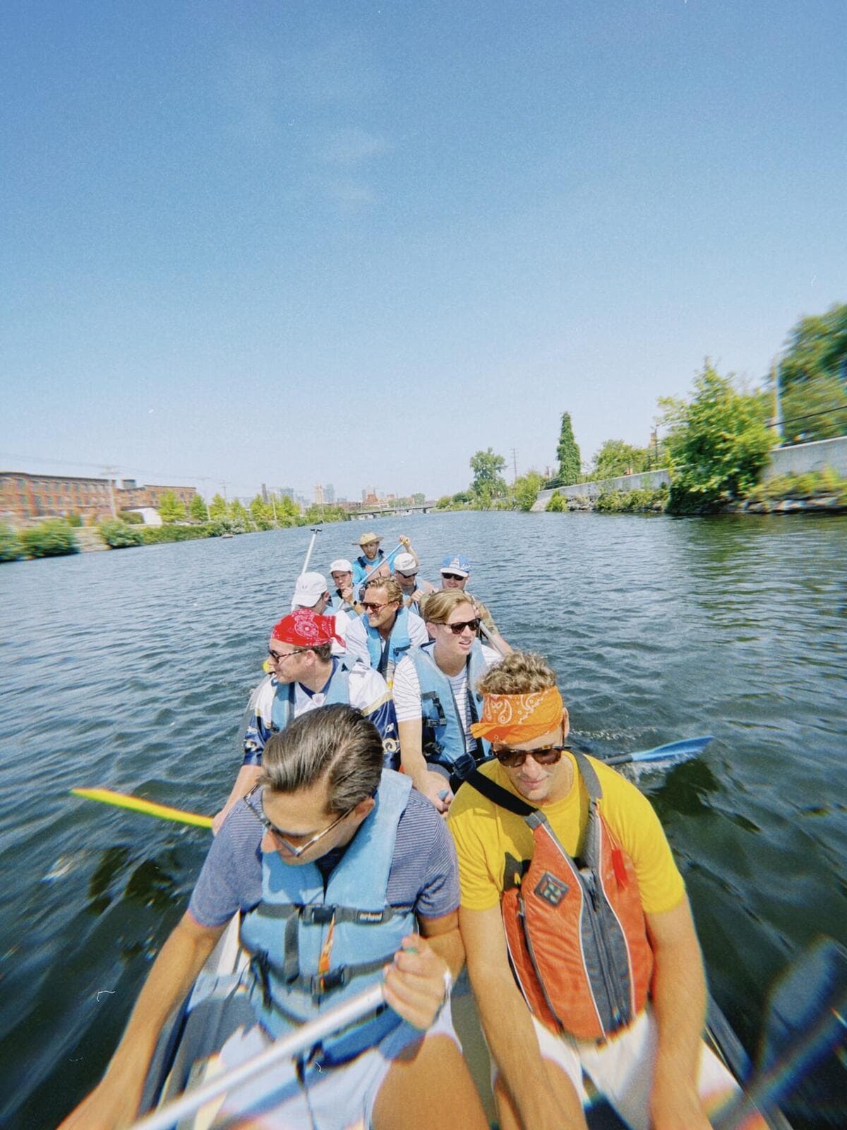 Bachelor party group enjoying Montreal nightlife