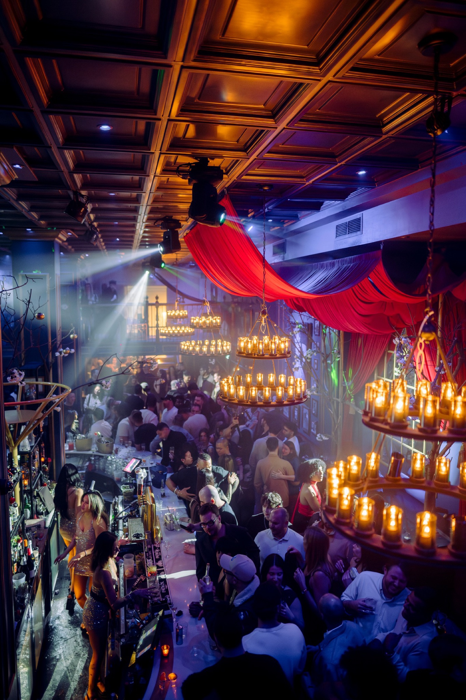 Bord'elle 1920s speakeasy supper club in Montreal's Old Port — dinner that becomes a nightclub after midnight